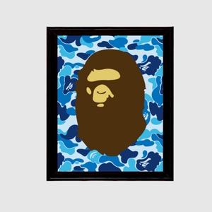 A BATHING APE BAPE BLUE CAMO 11x17 ART PRINT